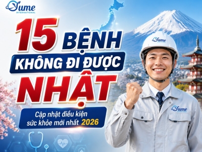 15 Bệnh không đi được Nhật cập nhật mới nhất 2026