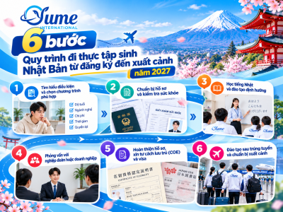 Quy trình đi thực tập sinh Nhật Bản từ đăng ký đến xuất cảnh năm 2027